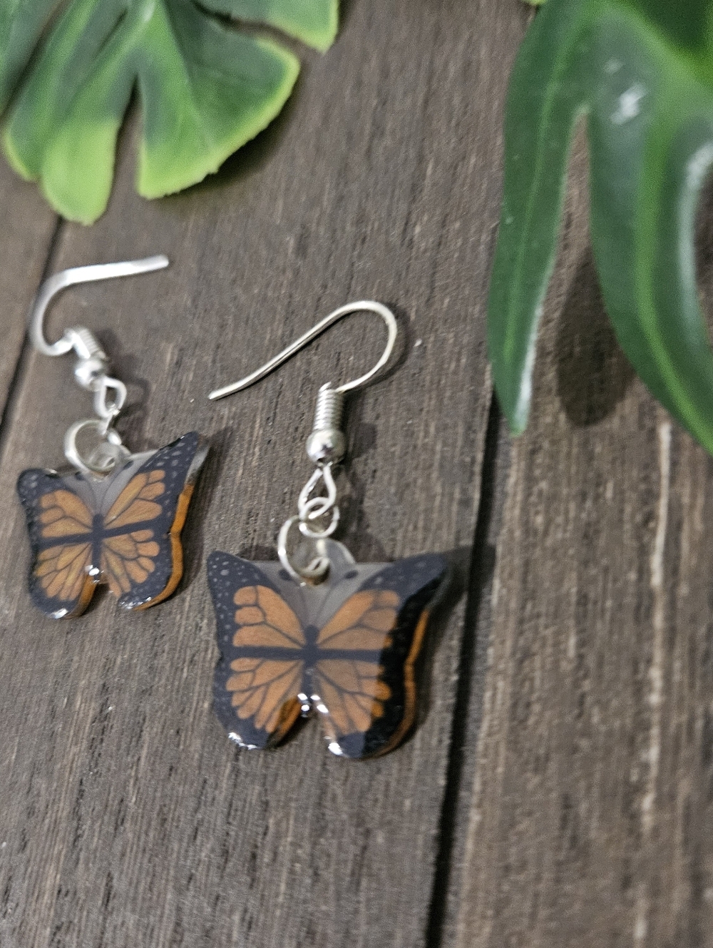 Handmade Butterfly Shrink Plastic Earrings